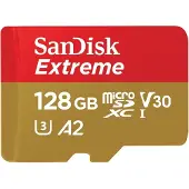 SanDisk Extreme - Flashgeheugenkaart - 128 GB - A2 / Video Class V30 / UHS-I U3 / Class10 - microSDXC UHS-I
