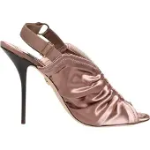 Dolce&Gabbana Bronzen Satijnen Gerimpelde Slingback Sandalen Schoenen