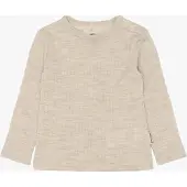 Mikk-Line - Kid's Merino Wool L/S Top - Merinolongsleeve 122, beige