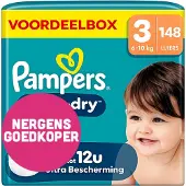 Pampers 2x Baby Dry Luiers Maat 3 (6-10 kg) 74 stuks