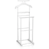 Idimex Kledingrek MEDINA met kleerhanger, broekenhanger en opbergplank - Wit