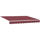 vidaXL Uitschuifbare luifel Bordeauxrood 300 x 200 cm Stof