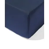 HEMA Hoeslaken 140x200cm zacht katoen donkerblauw (donkerblauw)