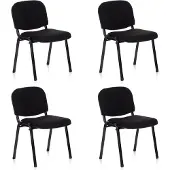 Hjh OFFICE XT 600 4 stuks per pakket - Vergaderstoel / bezoekerstoel Zwart