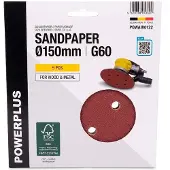 Powerplus POWAIR0122 5 Stuks Schuurpapier Ø 150 mm K60