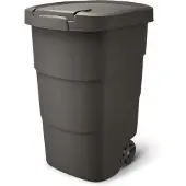 Prosperplast Vuilnisbak Wheeler, 95 liter, antracietkleurig, met zwart deksel