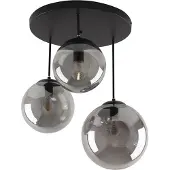 Olucia - DOLF - Plafondlamp - Zwart / Grijs - Vorm: Rond