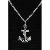 MOOYE ® - Collectie Zilveren Anker kabel ketting hanger