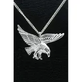 MOOYE ® - Collectie Zilveren Adelaar ketting hanger groot