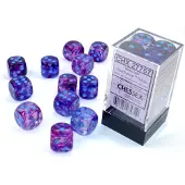 Chessex Nebula Nacht/blauw Luminary D6 16mm Dobbelsteen Set (12 stuks)