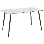 DOMUS Danny-Eettafel - Glas Transparant