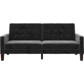 DOMUS Porter-Slaapbank - 3-zits - Grijs Fluweel