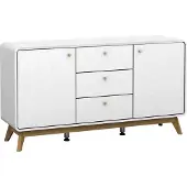 DOMUS Cassie-Dressoir Wit Spaanplaat/MDF Folied wit/wit