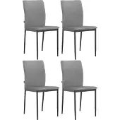 DOMUS Pavia-Eetkamerstoel - 4 Pack - Antraciet