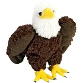Wild republic Zeearend knuffel - Amerikaanse zeearend - pluche - 25 cm - roofvogel