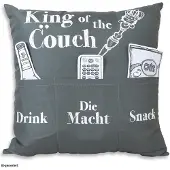 Hergo Sofahelden Sofakissen 43 x 43 cm King of the Couch