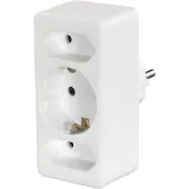 Hama stekkeradapter, 3-voudig, wit