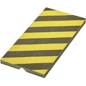 Mottez Beschermschuim Hoek - Geel/zwart - 25x50cm