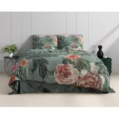 Dreamhouse Dekbedovertrek Diana Green Katoen-140 x 200 / 220 cm | 1-Persoons
