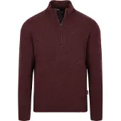 Barbour Heren Truien & Vesten Holden Half Zip Knitted Jumper Knitwear - Bordeaux - Maat XL
