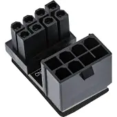 InLine Stroom Stroomverlengkabel [1x PCIe-stekker 8-polig - 1x PCIe-bus 8-polig] Zwart