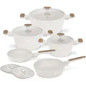 Berlinger Haus BH8324, diverse set, wit, aluminium, Titan Pro, hout, glas