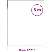 vidaXL Raamfolie mat 60x500 cm PVC wit