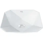 SaniGoods Kubus opbouw waskom 40x40cm glans wit