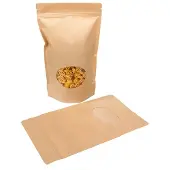Packlinq Stazakken Kraft met ovaal Venster 17,1x8,9x28,6cm 340 gram