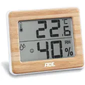 ADE WS 1702 Thermo- en hygrometer Wit, Bamboe