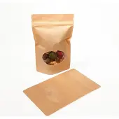 Packlinq Stazakken Kraft met ovaal Venster 15x9x23cm 312 gram