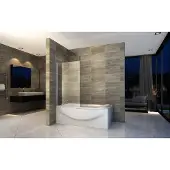 Aloni badwand 70x140 chroom