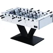 Cougar Worldcup Premium Pro voetbaltafel in wit | Tafelvoetbal tafel incl. 4 ballen en scoreteller | Indoor voetbal tafel voor kinderen & volwassenen 141x76x90 cm