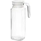 Olympia Glazen Schenkkan met Deksel, 1 liter (6 stuks)