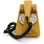GPO 1960PUSHMUS - Telefoon Trim retro jaren ‘60, druktoetsen, mosterdgeel