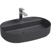 Hak Infinity Oval Opbouwwastafel, 60x40cm, antraciet
