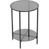 OEM Tweeplaatsen salontafel - Opbergruimte met twee niveaus - Modern design - 50x49,5 cm
