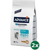 Advance cat kitten chicken / rice kattenvoer 2x 1,5 kg