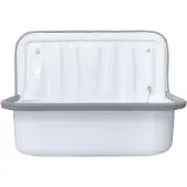 Aloni Uitstortgootsteen met Stootbuffer – Plaatstaal – 50,5x37x33 cm – Glanzend Wit