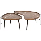 AnLi Style Salontafel Carve organisch set/2