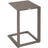 Hespéride Vierkante bijzettafel van aluminium ÉVASION
