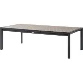 Hespéride Uitschuifbare tuintafel voor 14 personen van aluminium met houtlook ÉVASION