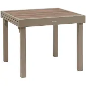 Hespéride Uitschuifbare tuintafel voor 8 personen van aluminium en glas PIAZZA