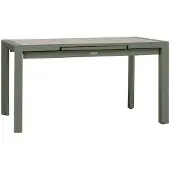 Hespéride Uitschuifbare tuintafel voor 8 personen van aluminium met houtlook ÉVASION