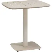 Hespéride Tuintafel voor 2 personen van staal met lattenblad ALEGORIA