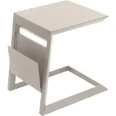 Hespéride Vierkante bijzettafel van aluminium ALLURE