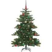 vidaXL Kunstmatige Hinged Kerstboom Groen 150 cm PVC en Staal