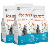 Almo Nature 3x Kattenvoer Droog Life Maintenance Vette Vis 400 gr