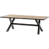 Hespéride Tuintafel voor 8 personen van aluminium en eucalyptus AXIOME