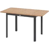 Hespéride Uitschuifbare tuintafel voor 4 personen van aluminium en eucalyptus FOLYA